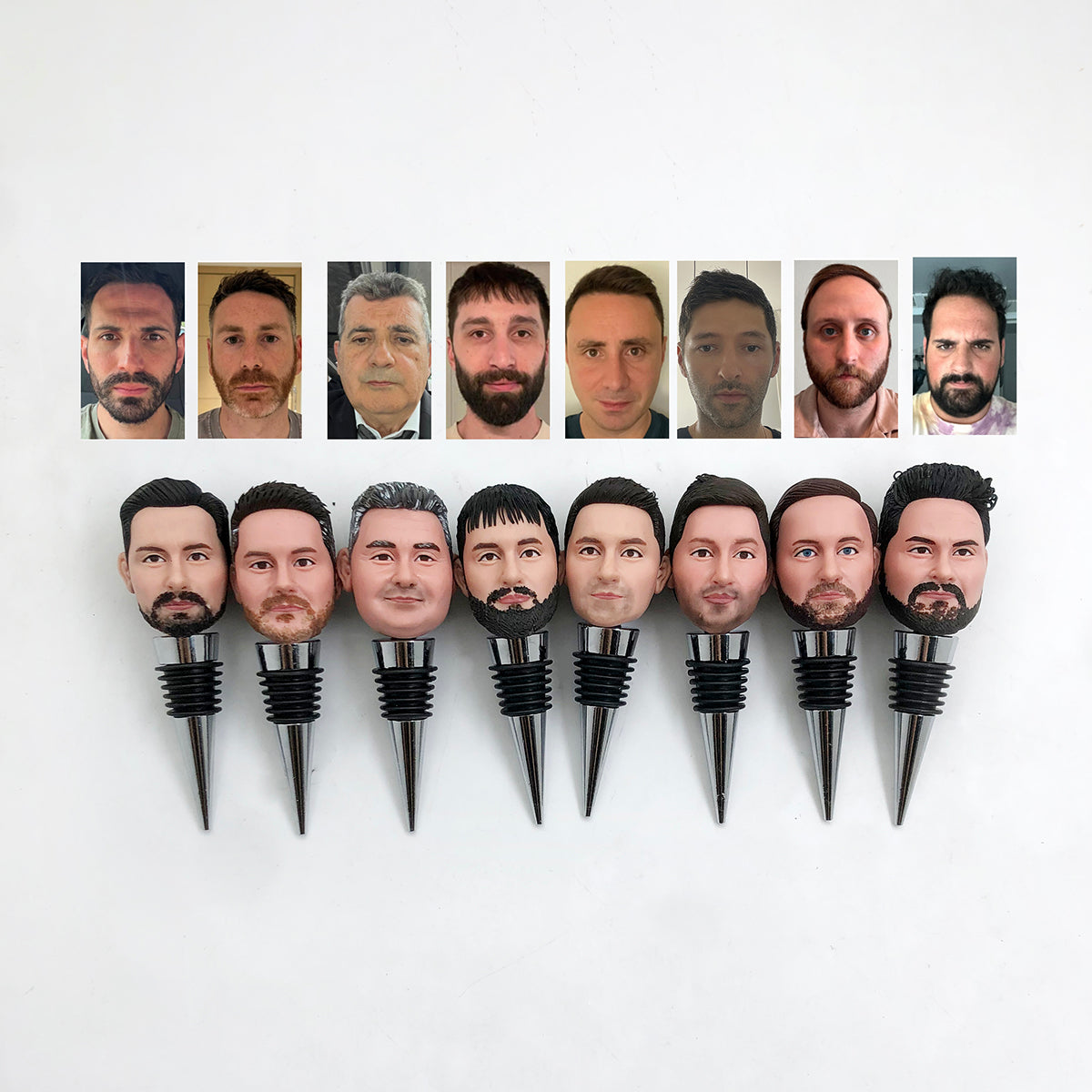 Wine Opener Seven Person Bobblehead - Personalized