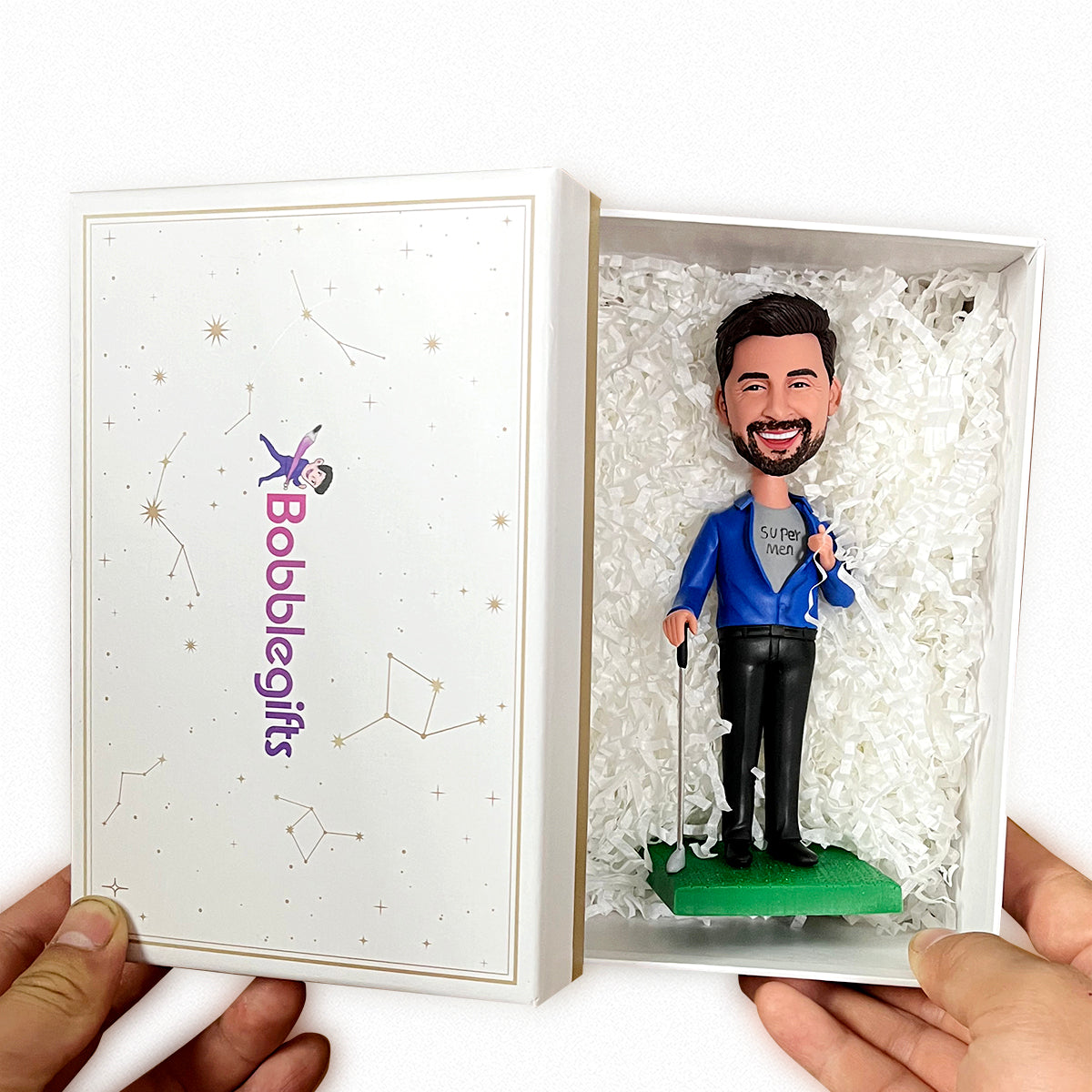 Stewardess Pulling Suitcase Custom Bobbleheads Handmade Gifts