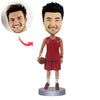 Custom Basketball Bobble Head Doll with Red Jersey