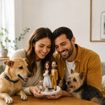 Wedding Couples Custom Bobbleheads with Pets