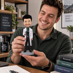 Custom Bobblehead Scientist Holding A Microscope