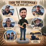 Custom Fishing Man Bobblehead for Father's Day Gift