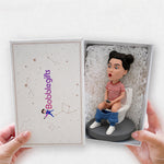 Custom Bobbleheads Humorous Women Sit On Toilet