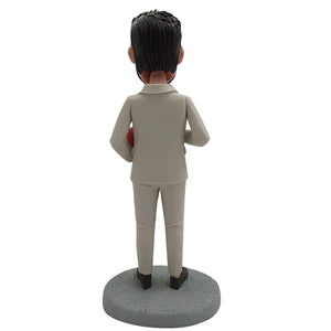 Valentine's Day Gift Ideas - Custom Male Bobblehead with Flower