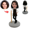 Custom Bobblehead Chef Mom WIth Rolling Pin