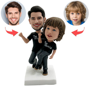 Dad & Son Custom Bobblehead for Father's Day Gifts