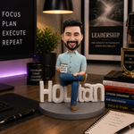 Personalized Bobblehead with "World's Best Boss" Mug