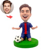 Happy Football Player Custom Bobblehead
