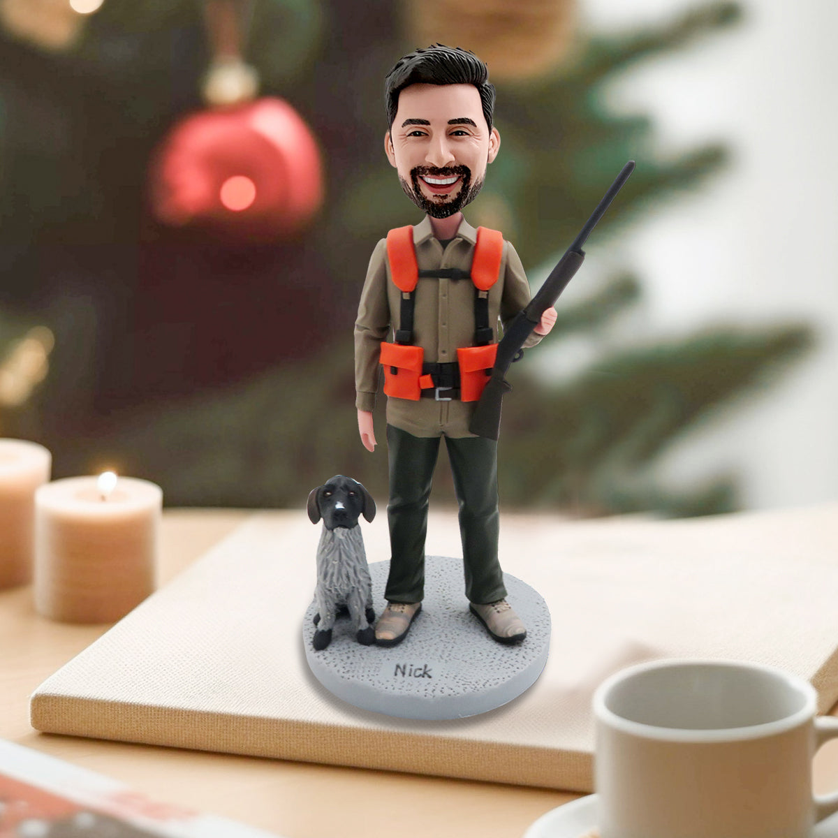 Custom Hunter Bobblehead with Dog