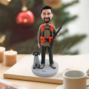 Custom Hunter Bobblehead with Dog