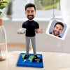 Custom Bobblehead with Laptop and Dumbbell