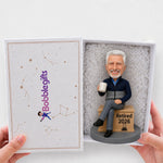 Custom Retirement Bobblehead with Coffee Mug
