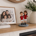 Personalized Siblings Bobblehead - Custom Brother & Sister Figurine from Photo
