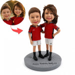 Personalized Siblings Bobblehead - Custom Brother & Sister Figurine from Photo