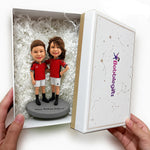 Personalized Siblings Bobblehead - Custom Brother & Sister Figurine from Photo