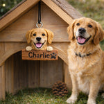 Custom Personalized Dog Keychain with Name from Photo