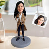 Custom Bobblehead for Women – Work Style with Coffee Mug
