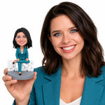 Custom WORLD BEST LADY BOSS Bobblehead Doll