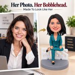 Custom WORLD BEST LADY BOSS Bobblehead Doll