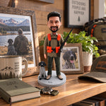 Custom Hunter Bobblehead with Dog