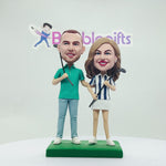 Custom Couple Bobblehead Playing Golf