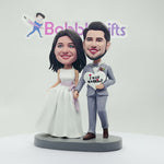 Wedding Couple Just Married Custom Bobblehead