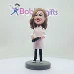 Custom Bobblehead Cooking Mom With Pan
