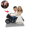 Custom Motorbike Wedding Couple Bobblehead