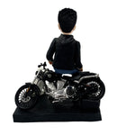Motorcycle Boy Bobbleheads with Puppy