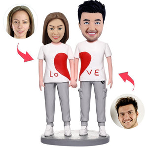 Heart Couple Bobblehead Craft - BobbleGifts