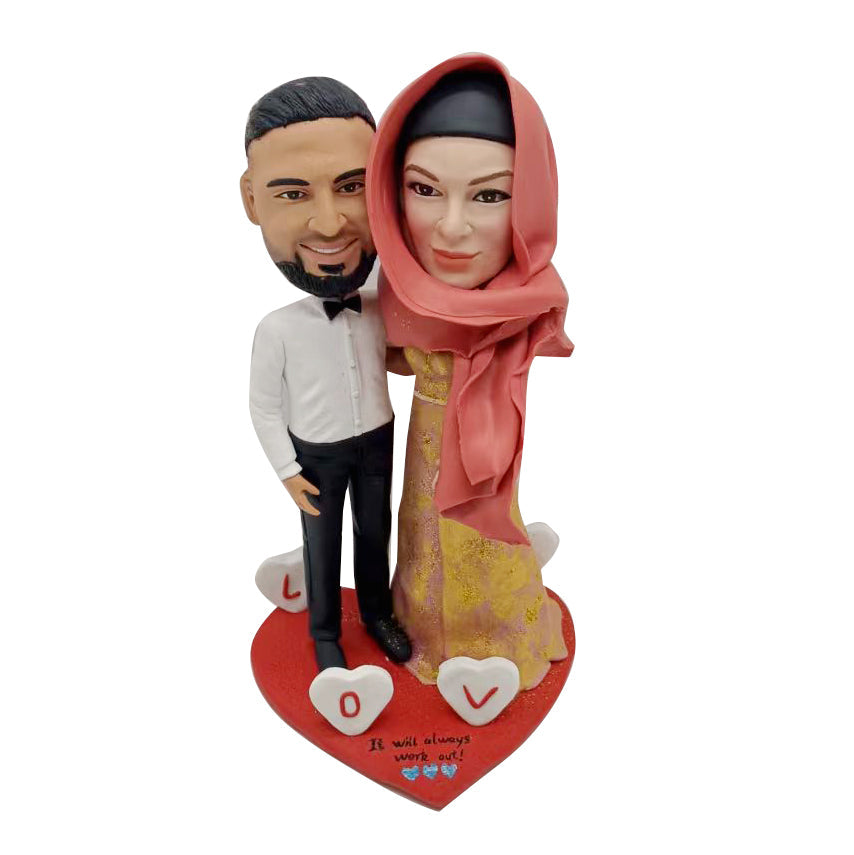 Indian Wedding Couple Bobblehead Dolls