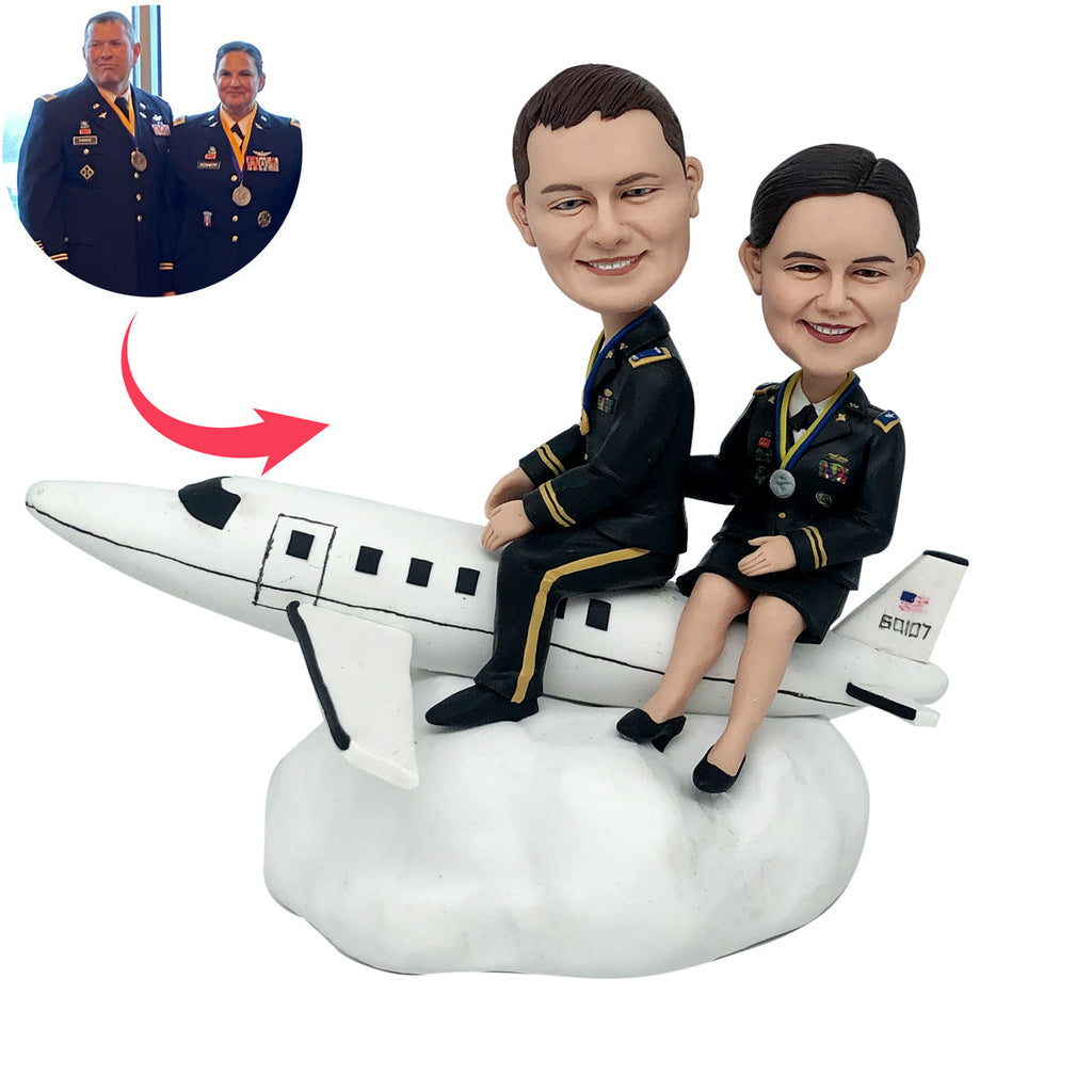 Custom Pilot Couple Bobblehead Doll