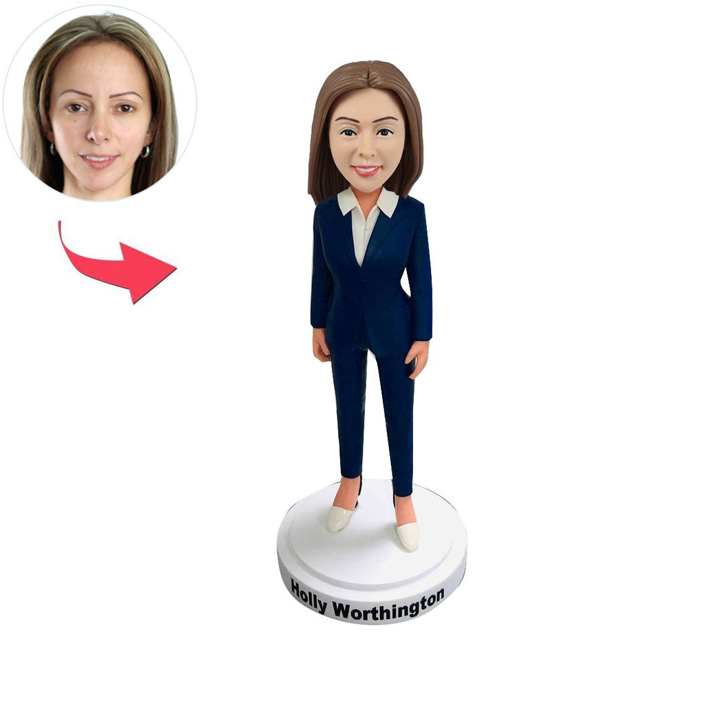 Custom Female Office Manager Bobblehead