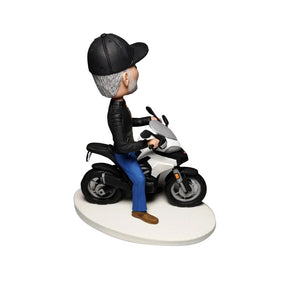 Father's Day Personalized Bobblehead Gift with Motorcycle