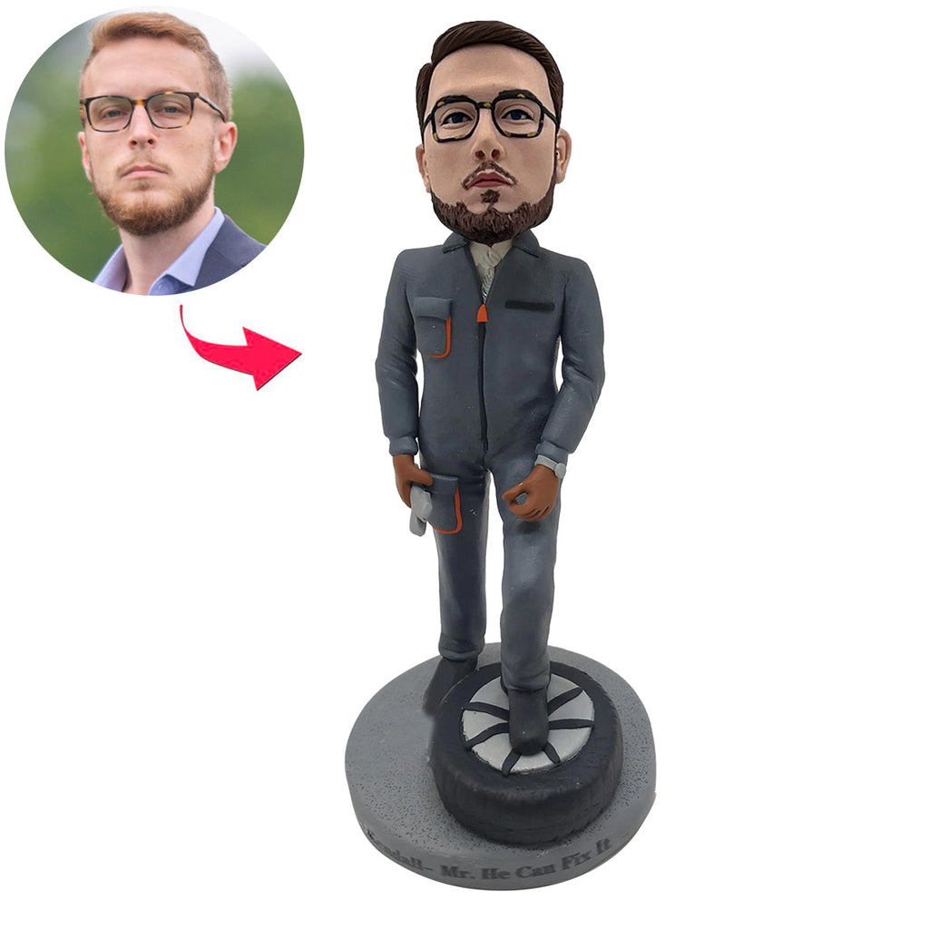 Custom Car Mechanic Bobblehead