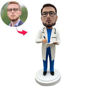 Custom Doctor Bobblehead with Stethoscope