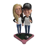 Custom Baseball Couple Bobble Head - BobbleGifts