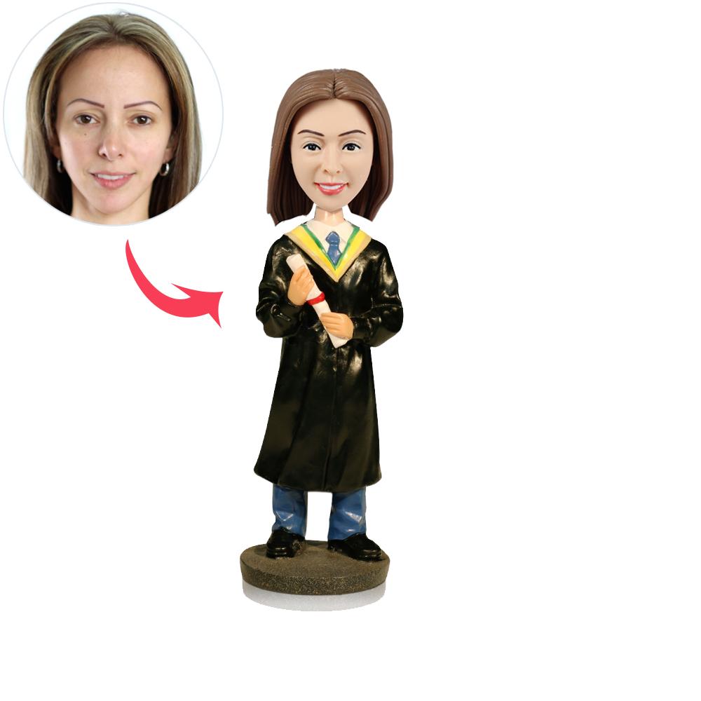 Custom Graduation Girl Bobbleheads - BobbleGifts