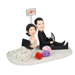 Custom Wedding Couple Bobblehead with Beach