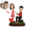 Custom Engagement Couple Bobbleheads - BobbleGifts