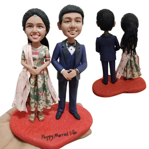 Personalized Indian Wedding Couple Bobbleheads