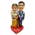 Custom Indian Wedding Couple Bobbleheads