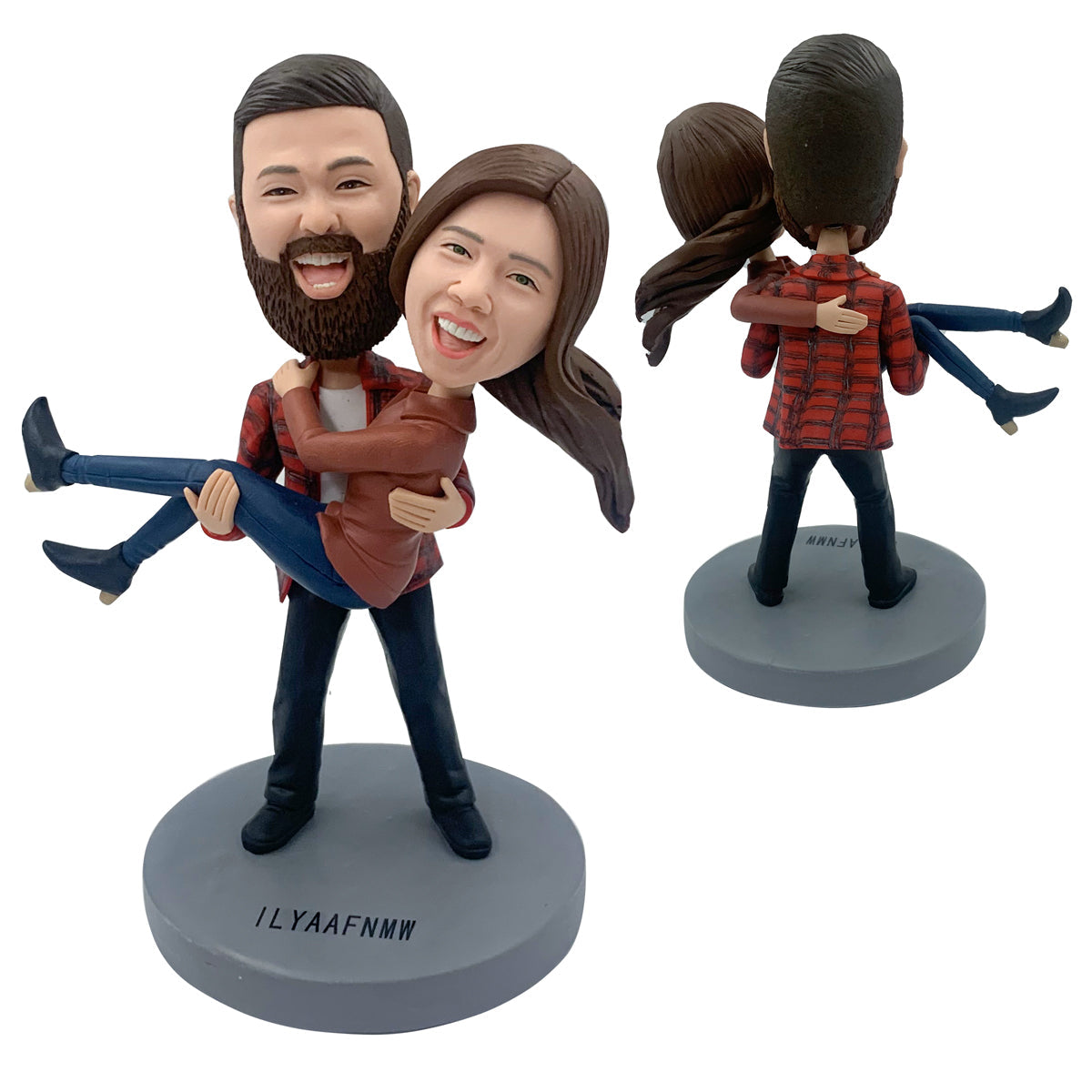 Custom Couples Bobblehead with Princess Hug