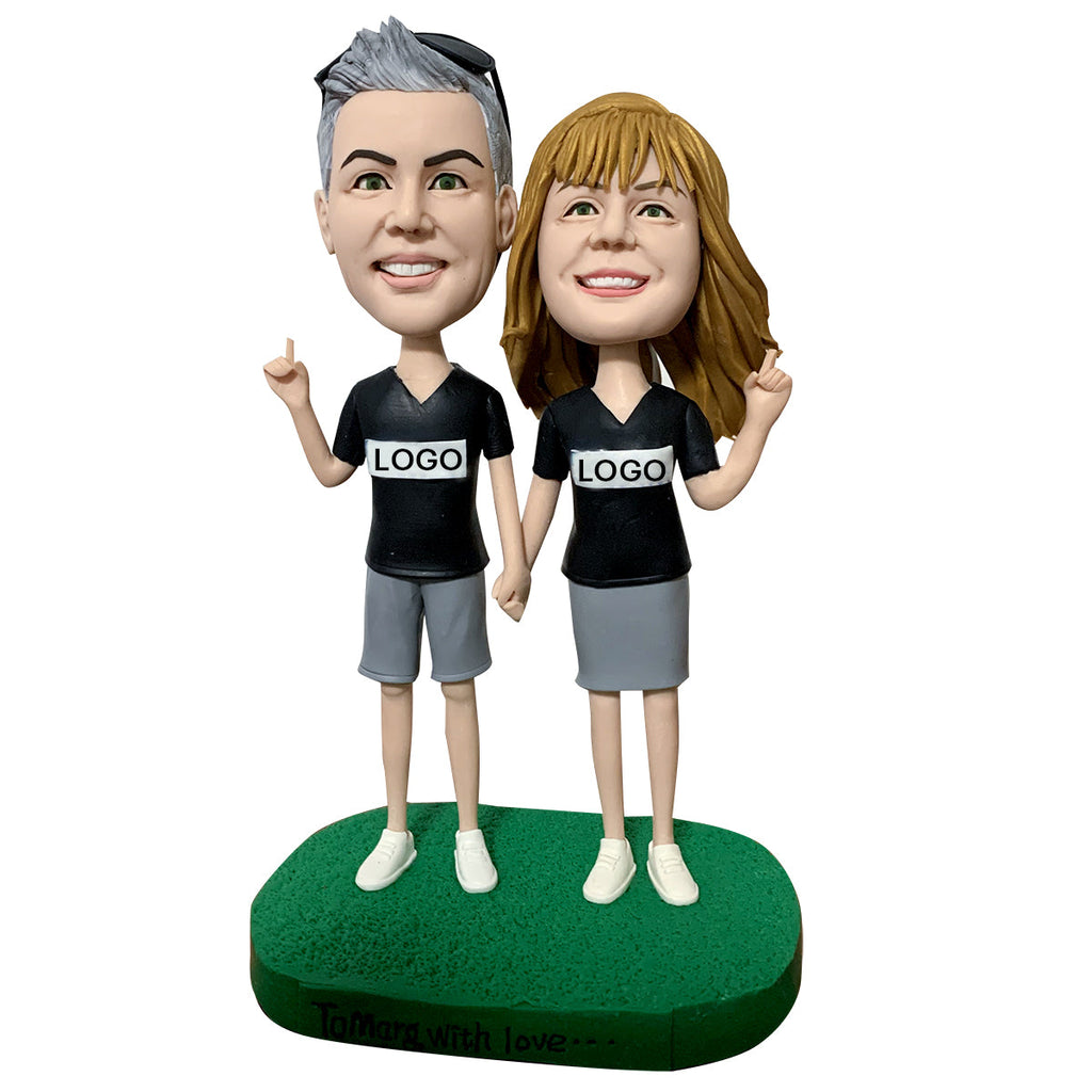 Sport Style Couple Bobblehead Custom