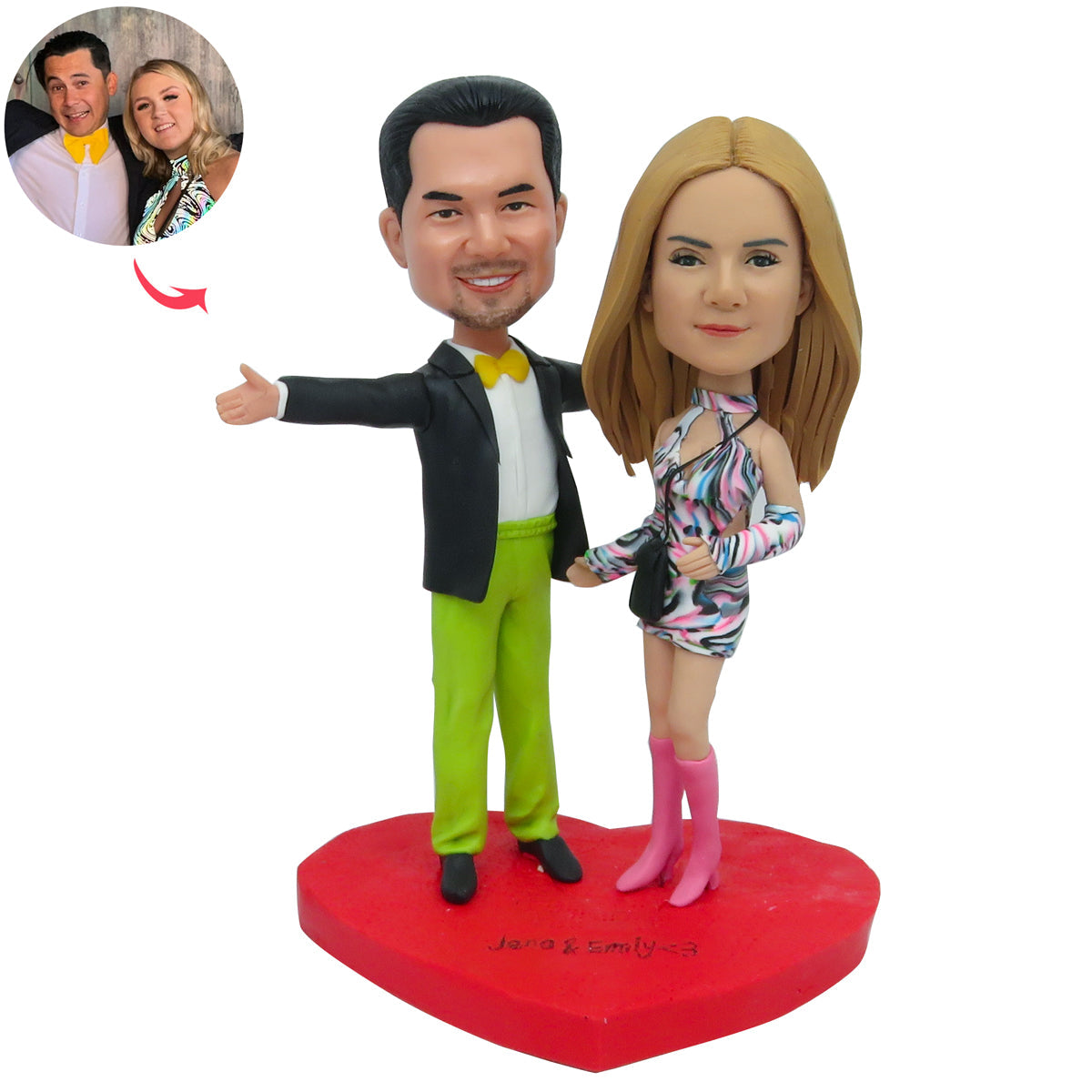 Personalized Valentine Gift Custom Couple Bobblehead