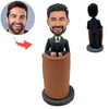 Custom Bobblehead doll Giving Speech