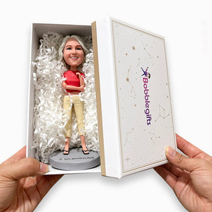 Personalized Custom Female Bobbleheads with Heart