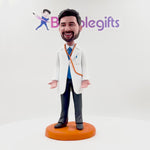 Custom Male Doctor Business Card Holder Bobblehead