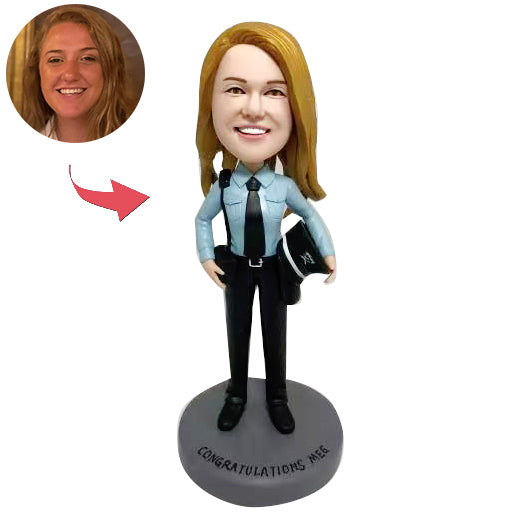 Custom Female Cop Bobblehead Figures